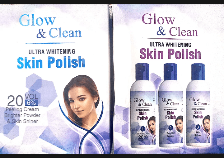 Glow and Clean Skin Polish ( Peeling Cream, Brighter Powder & Skin Shiner )
