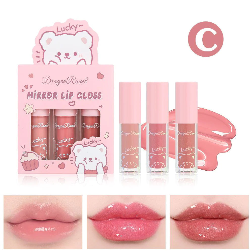 Dragon Ranee Mirror Lip Gloss 3Pcs Set