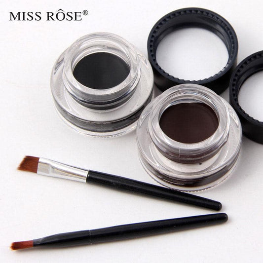 MISS ROSE Gel Eyeliner 2 color set Black and Brown