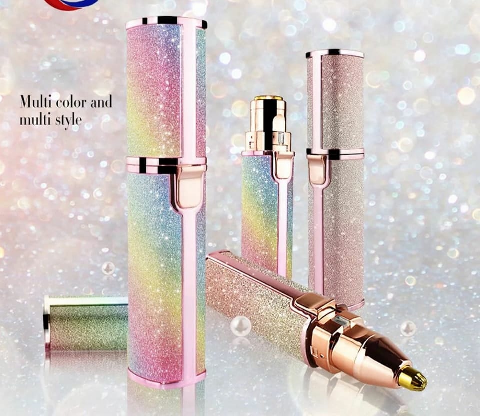 Rechargeable Flawless 2 in 1 Eye Brow And Facial Hair Remover Machine,