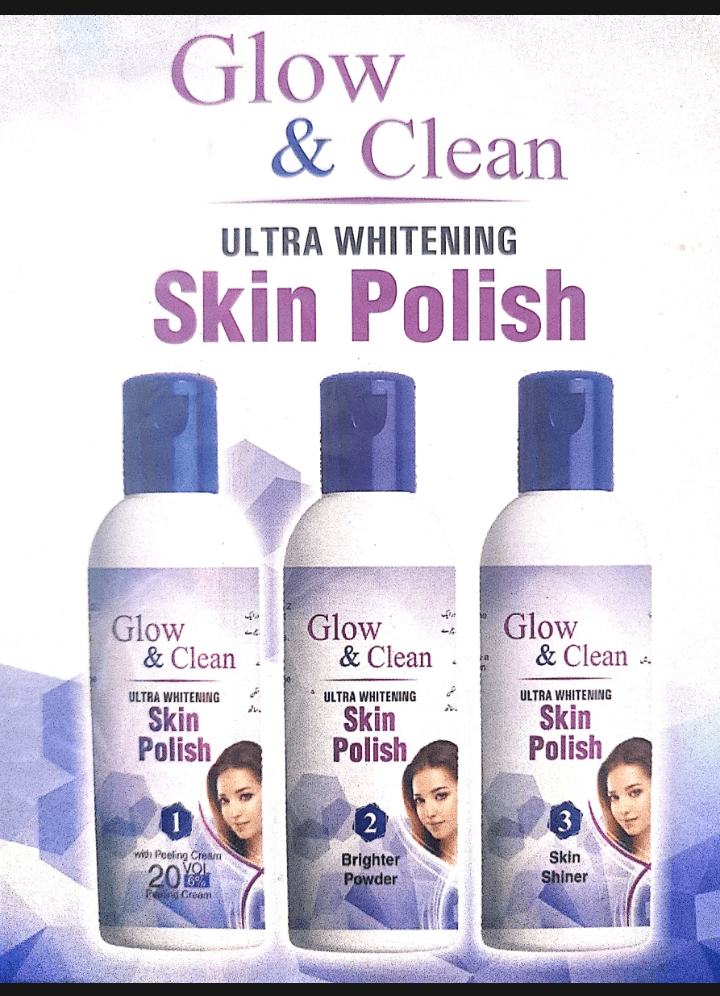 Glow and Clean Skin Polish ( Peeling Cream, Brighter Powder & Skin Shiner )