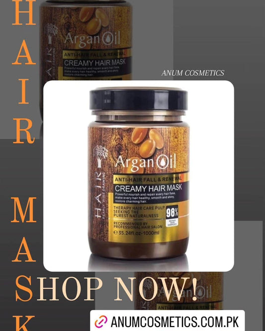 Argan Oil Creamy Hair Mask For Soft Silky Hair ( premium quality ) 1000ml