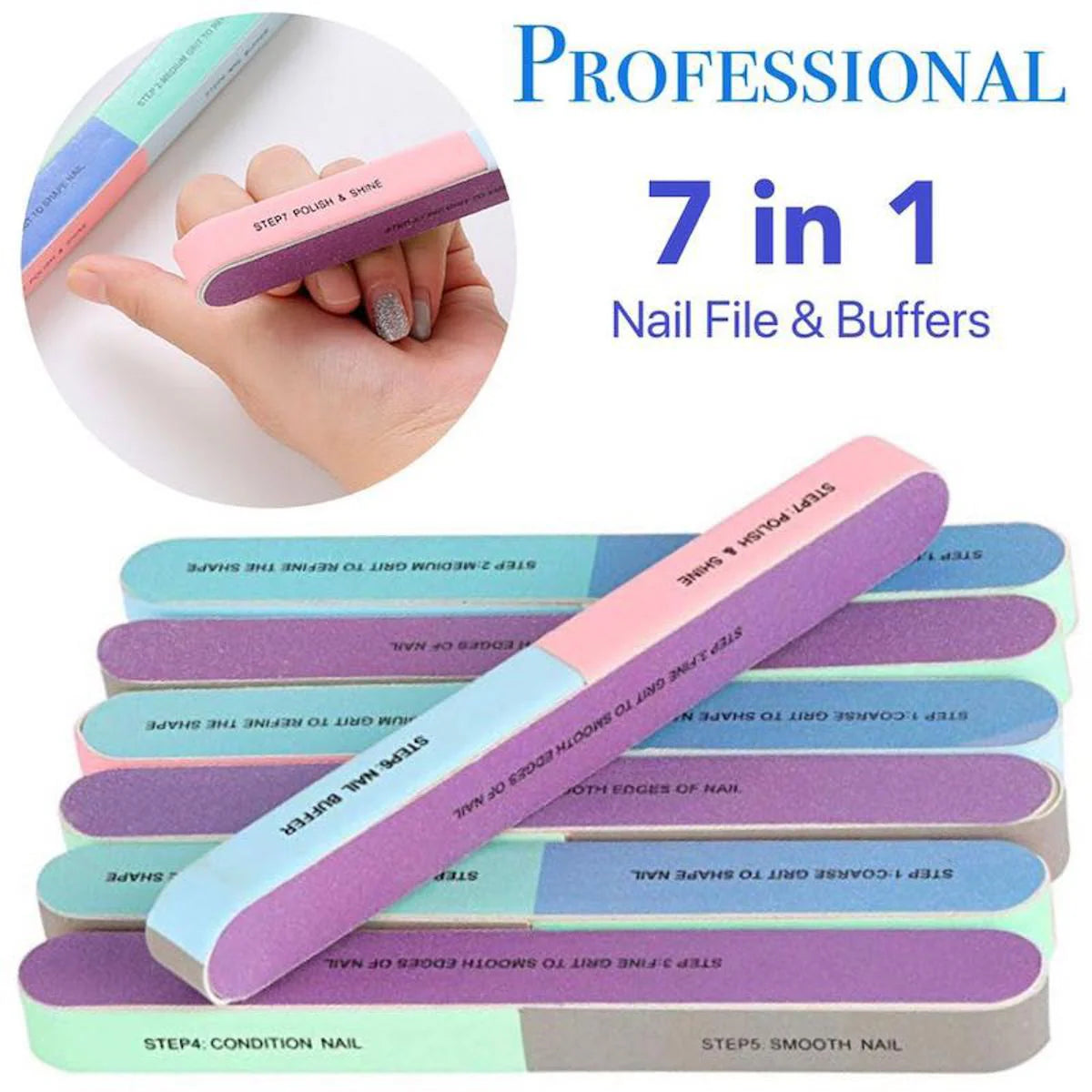 Nail Buffer 7-sided  Nail Filer Nail Shiner