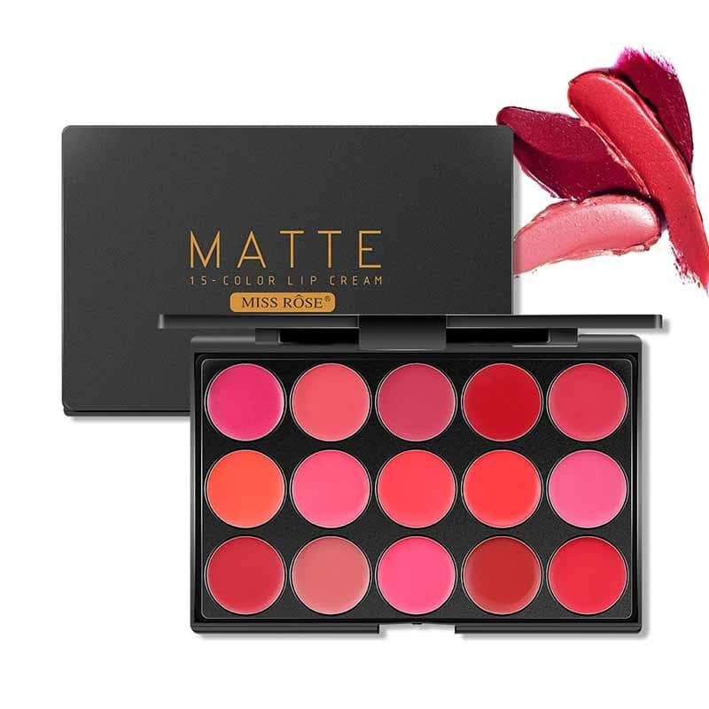 MISS ROSE 15 Colors Lipstick Palette