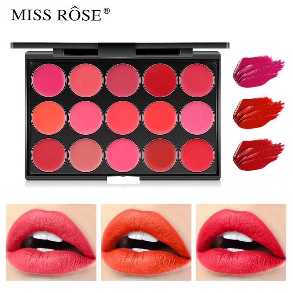 MISS ROSE 15 Colors Lipstick Palette
