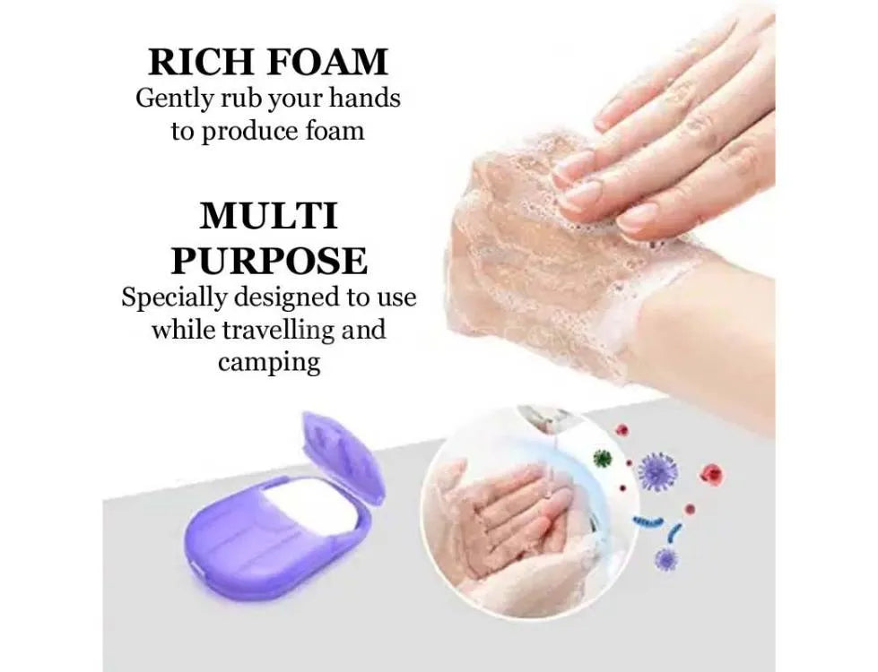 TRAVELLING MINI PAPER SOAPS - PACK OF 8