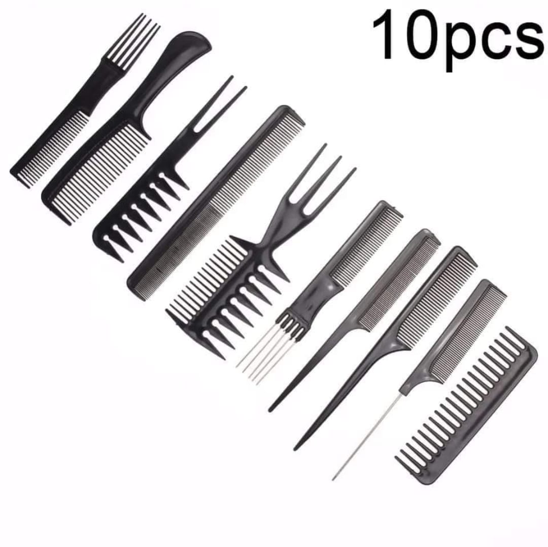 Professional Hair Comb Set (10 Piece)
