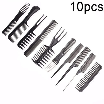 Professional Hair Comb Set (10 Piece)