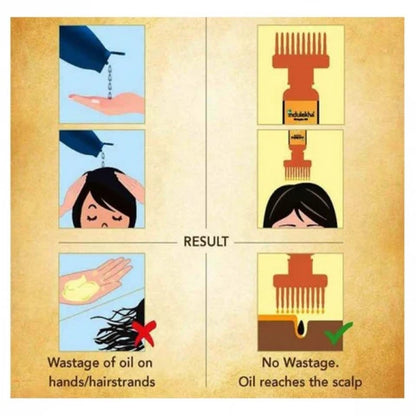 Hair Oil Bottle With Comb 130 ML