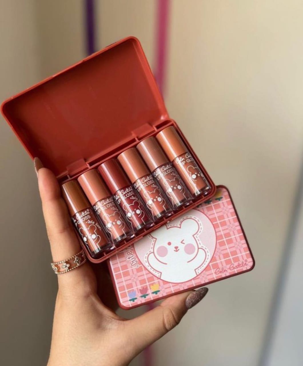 Color Castle 6ps matte Lip gloss Box