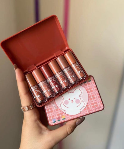Color Castle 6ps matte Lip gloss Box