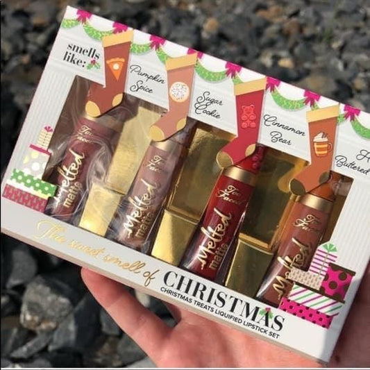 ```Too Faced Melted Matte 4/Pcs Lips Gloss Box  MasterCopy