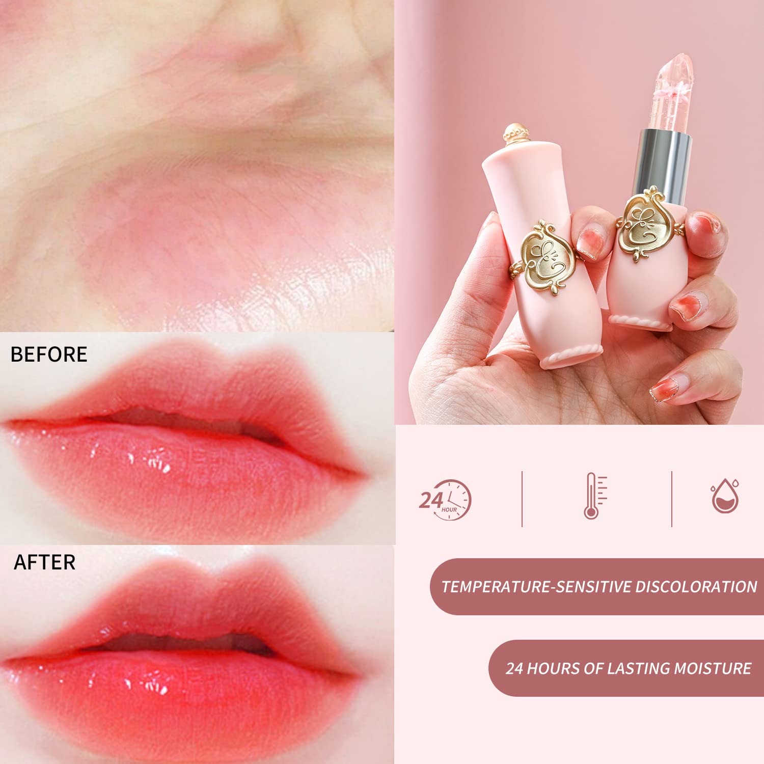 Crystal Flower Jelly Lipstick