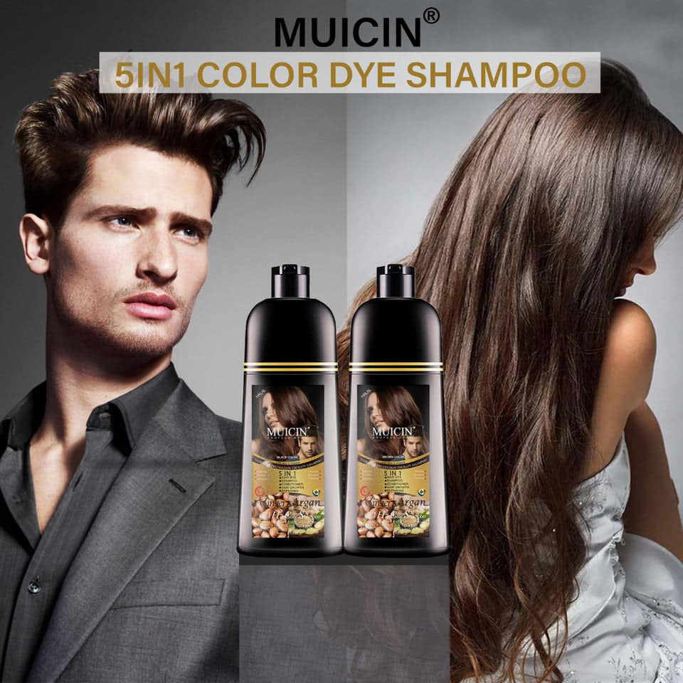 MUICIN - 5 in 1 Hair Color Shampoo With Ginger & Argan Oil