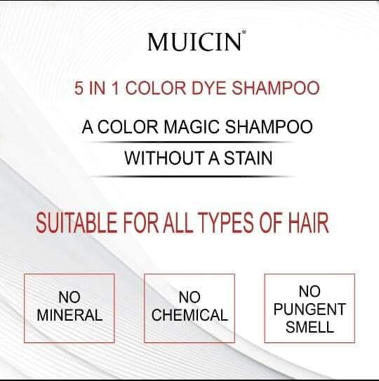 MUICIN - 5 in 1 Hair Color Shampoo With Ginger & Argan Oil