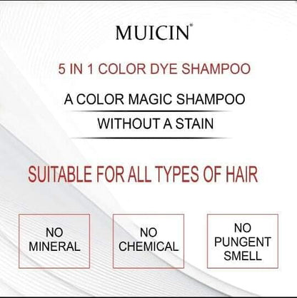 MUICIN - 5 in 1 Hair Color Shampoo With Ginger & Argan Oil