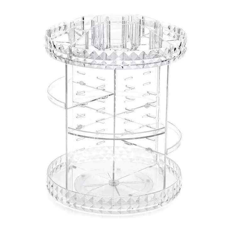 Diamond Cut Design 360° Rotating Cosmetic Organize
