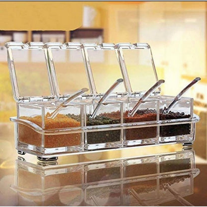 4PCS CRYSTAL SPICE BOX