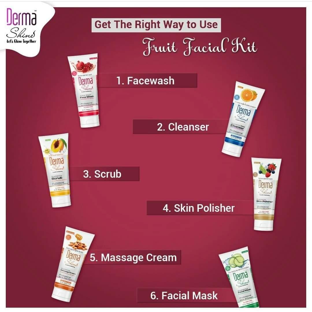 Derma Shine Fruit Facial Kit 200ML - Image 3