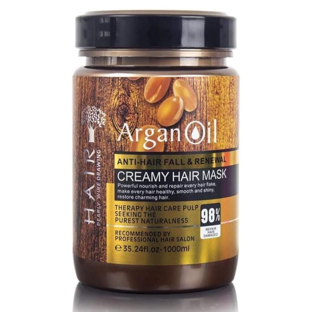 Argan Oil Creamy Hair Mask For Soft Silky Hair ( premium quality ) 1000ml - Image 3
