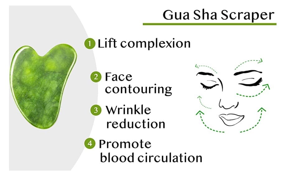 3 in 1 Jade Roller and Gua Sha Scraper Set - Image 3