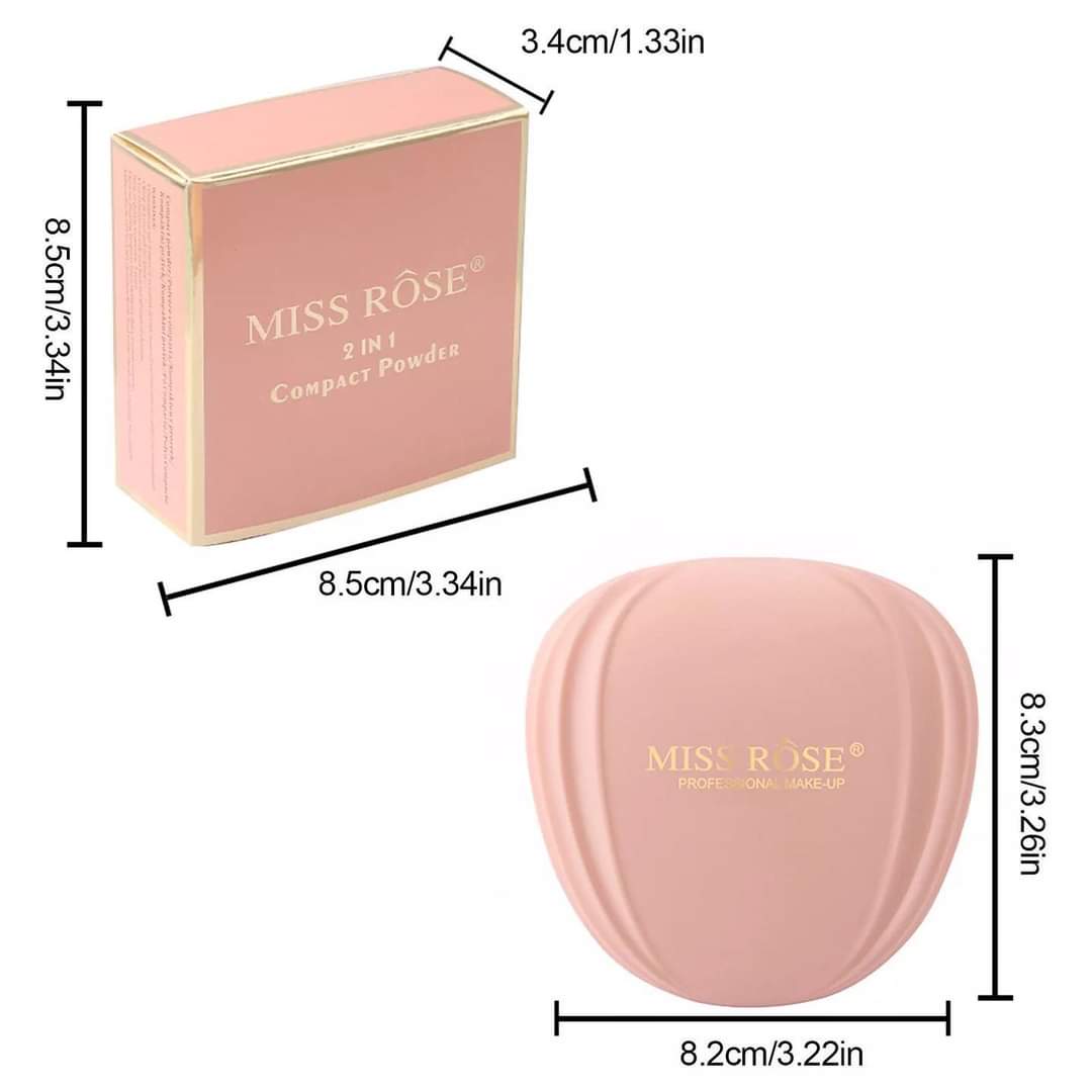 MISS ROSE 2 IN 1 COMPACT POWDER - Image 3
